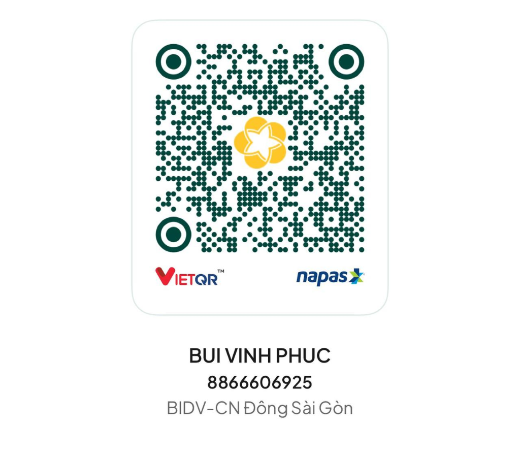 Mã QR BIDV - BUI VINH PHUC 8866606925